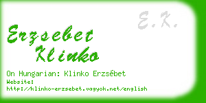 erzsebet klinko business card